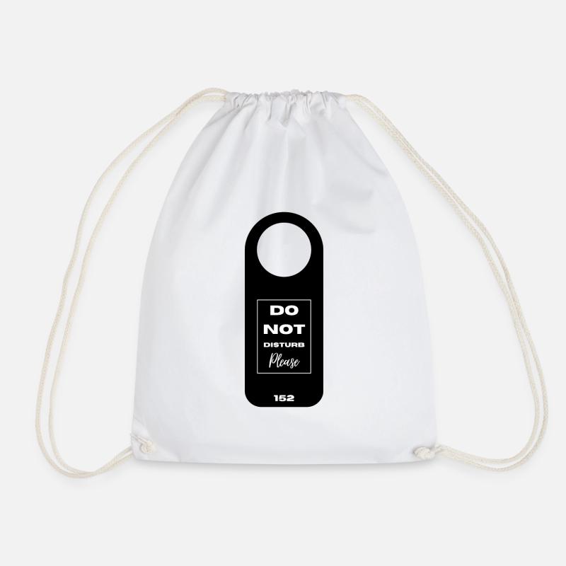 Do Not Disturb - Drawstring Bag - white