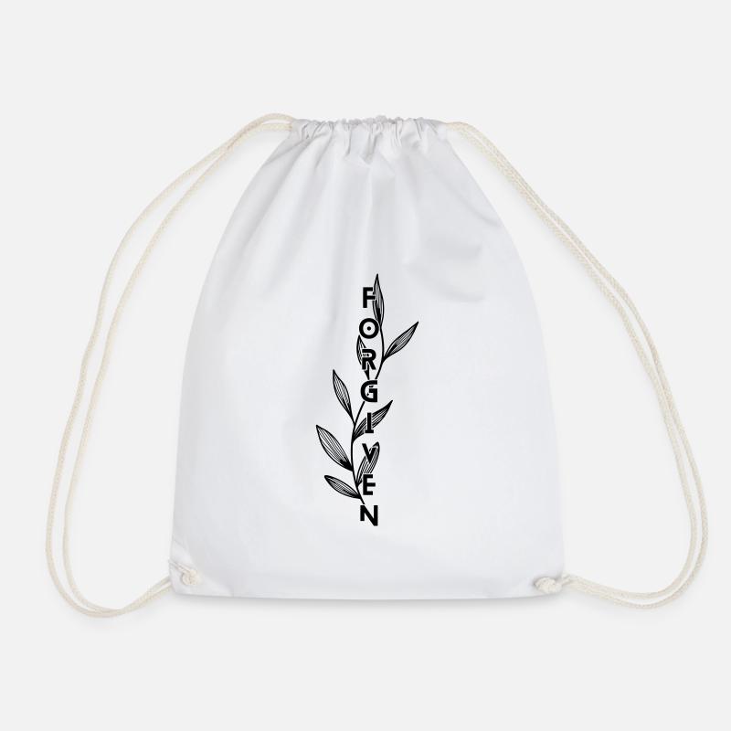Forgiven - Drawstring Bag - white
