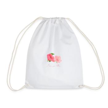 Mother's Day Motif Flowers Flower Power - Drawstring Bag - white - Front