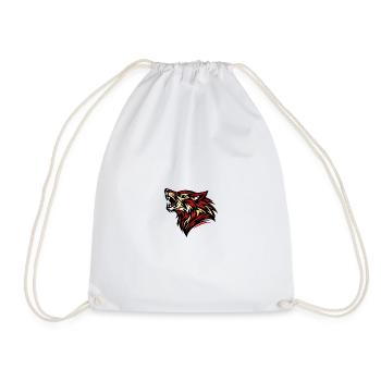 Tribal Tiger in Flames - Drawstring Bag - white - Front