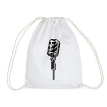 Microphone vintage design pour musiciens - Sac de sport léger - blanc - Devant
