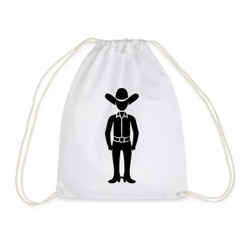 Cow-boy - Sac de sport léger - blanc - Devant