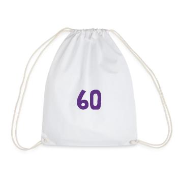 60. 60 ANS. 60e ANNIVERSAIRE. ANNIVERSAIRE 60 ANS. - Sac de sport léger - blanc - Devant