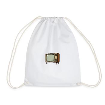 Illustration rétro TV - Sac de sport léger - blanc - Devant