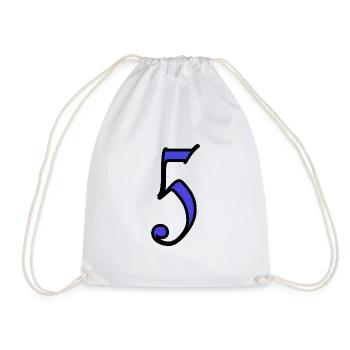 5. 5 YEARS. 5th ANNIVERSARY. 5 YEAR ANNIVERSARY - Drawstring Bag - white - Front