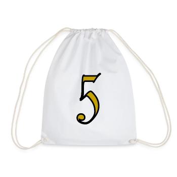 5. 5 YEARS. 5th ANNIVERSARY. 5 YEAR ANNIVERSARY - Drawstring Bag - white - Front