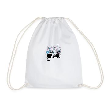 Une paire de chats - Sac de sport léger - blanc - Devant