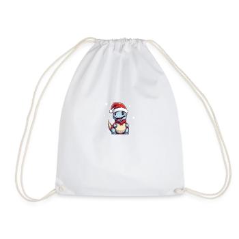 Friendly Dino Christmas - Drawstring Bag - white - Front