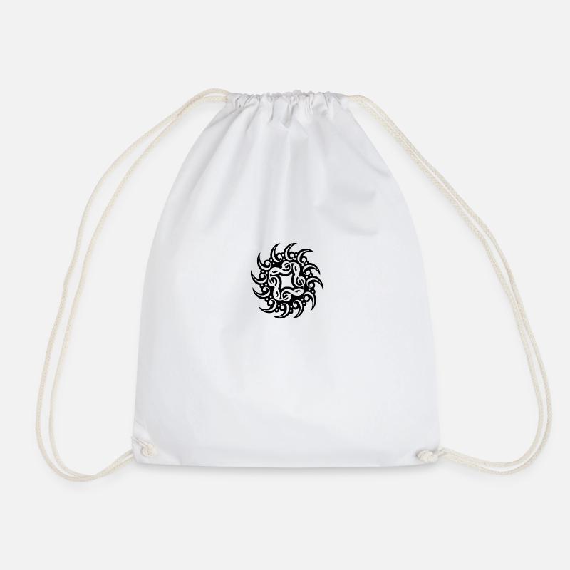 Two Clef Sun - Drawstring Bag - white
