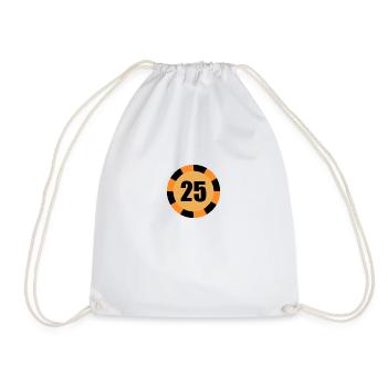 Numéro de jeton de poker 25 conception de jeu de poker - Sac de sport léger - blanc - Devant