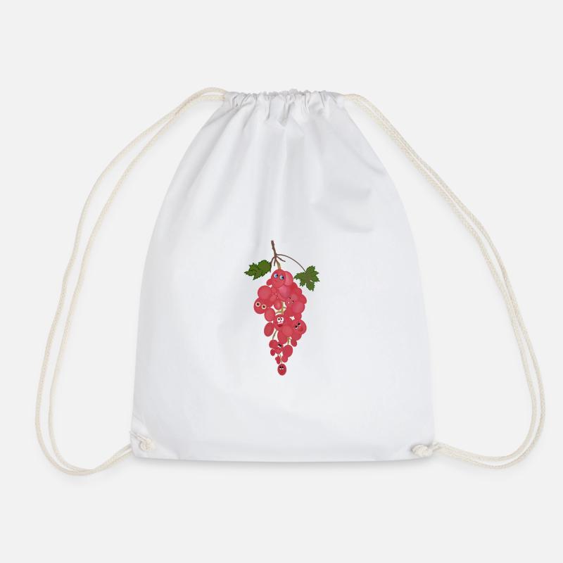 Grapes - Drawstring Bag - white