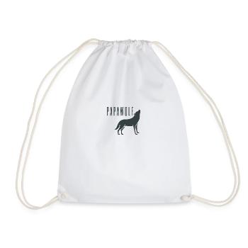 Loup loup papa père père fête papa papa cadeau - Sac de sport léger - blanc - Devant
