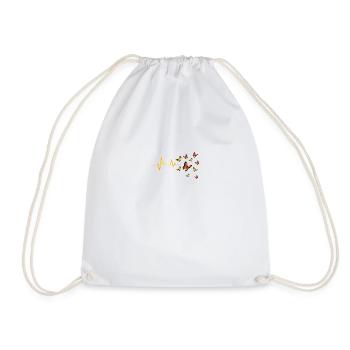 Drôle de papillon Heartbeat Design Papillon - Sac de sport léger - blanc - Devant