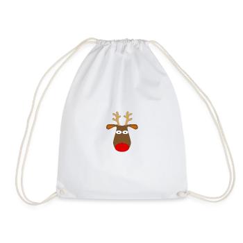Reindeer - Drawstring Bag - white - Front