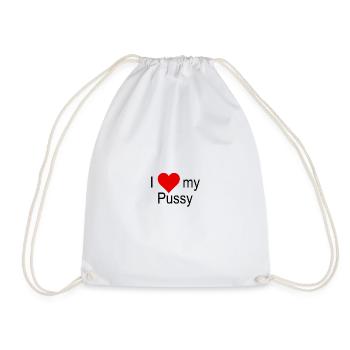 J'aime ma chatte - Sac de sport léger - blanc - Devant