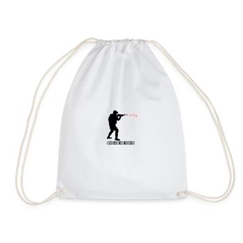 Love not Bullets - Drawstring Bag - white - Front