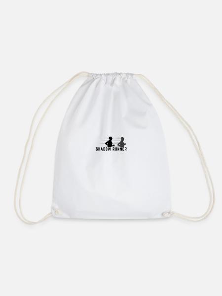 Shadow Runner - Drawstring Bag - white
