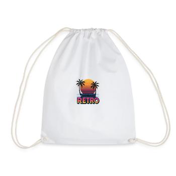 Rétro - Sac de sport léger - blanc - Devant
