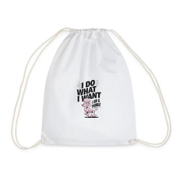I Do What I Want I Am A Poodle - Turnbeutel - Weiß - Vorne