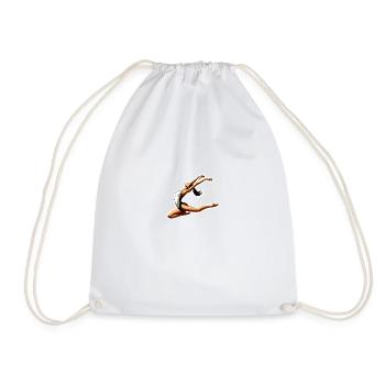 Femme faisant de la gymnastique sur le sol - Sac de sport léger - blanc - Devant