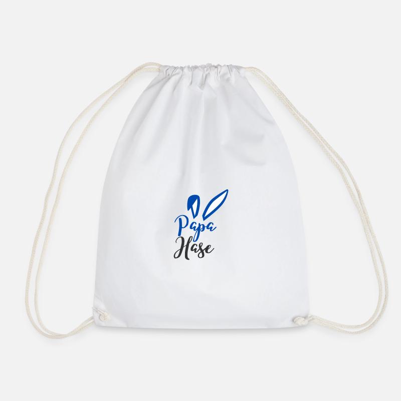 Daddy Bunny - Drawstring Bag - white