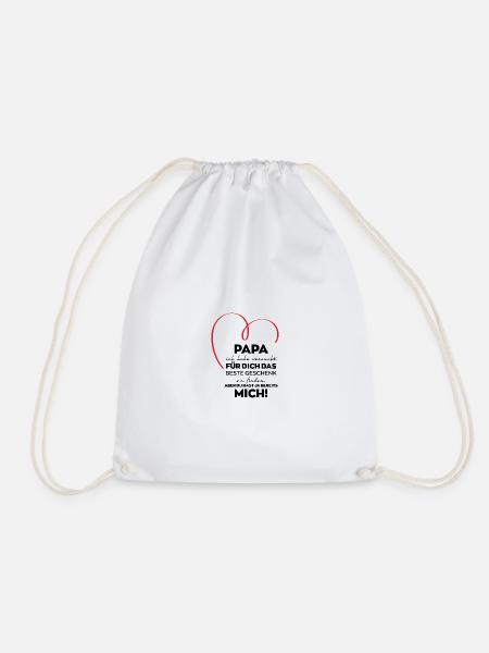 Papa lustiges Geschenk - Turnbeutel - Weiß