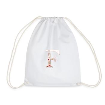 Motif floral Monogram F personnalisable - Sac de sport léger - blanc - Devant
