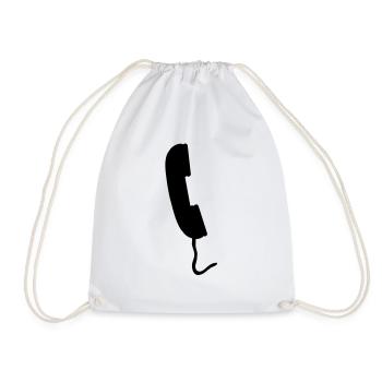 telefon - Turnbeutel - Weiß - Vorne
