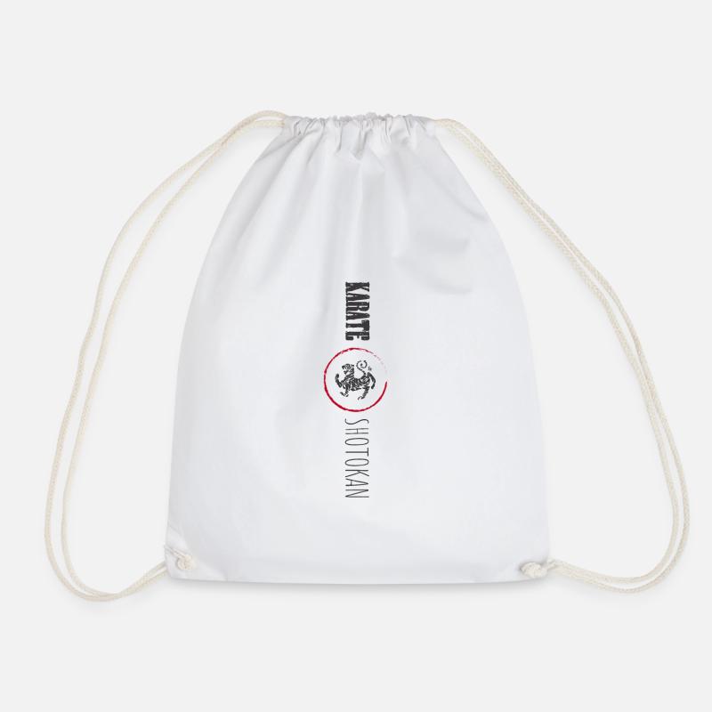 TIGER KARATE shotokan - Drawstring Bag - white