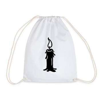 Candle - Drawstring Bag - white - Front