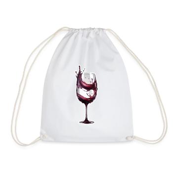 Wine / Grapes / Alcohol / Drink / Enjoy - Drawstring Bag - white - Front