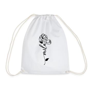 Mila Nom Prénom Nom Fleur - Sac de sport léger - blanc - Devant