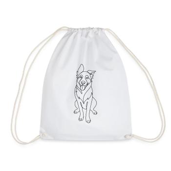 Border Collie Chien 2 - Sac de sport léger - blanc - Devant
