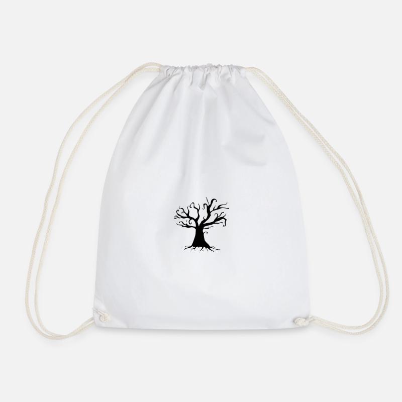 Tree without leaves - Drawstring Bag - white