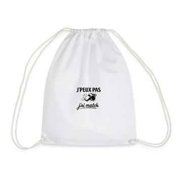 I can't I have match – Humour sport competition - Drawstring Bag - white - Front
