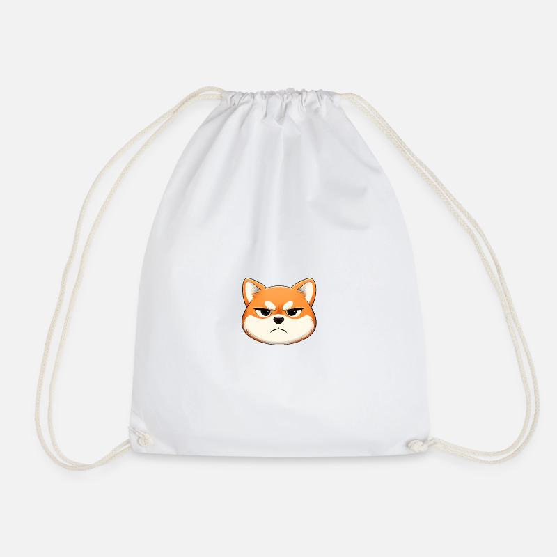Grumpy, der Shiba Inu, der ein Gesicht zieht - Turnbeutel - Weiß