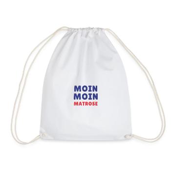 Moin Moin Sailor Typo Design - Drawstring Bag - white - Front