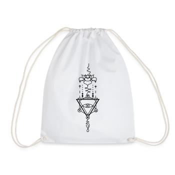 Elements Totem – Power of the Four Energies - Drawstring Bag - white - Front