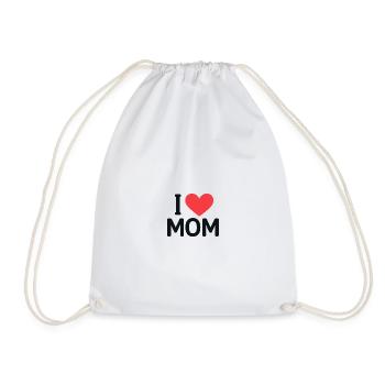 Ich liebe das MOM-Herzdesign - Turnbeutel - Weiß - Vorne