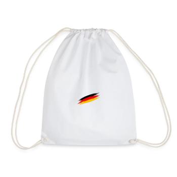 Bandes pinceaux noir-rouge-or - Sac de sport léger - blanc - Devant