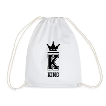 Roi couronne majesté - Sac de sport léger - blanc - Devant