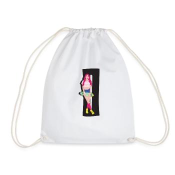 Skateboard redhead skater skateboard skateboard - Drawstring Bag - white - Front