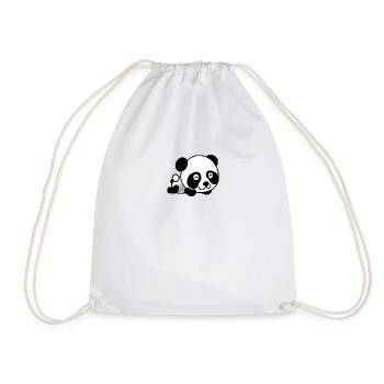 Panda - Turnbeutel - Weiß - Vorne