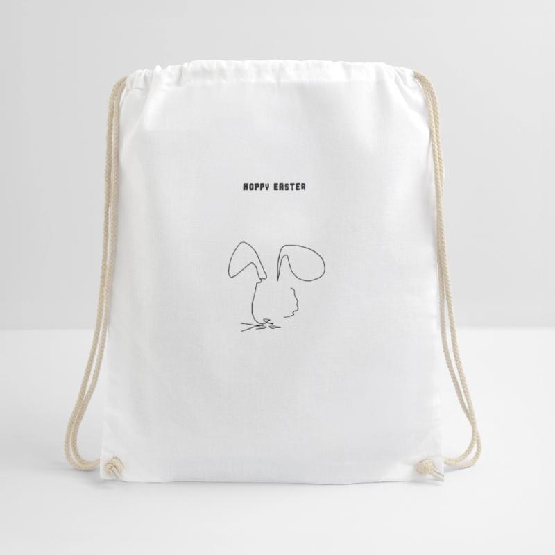 Minimalist Design | Rabbit | Easter | Gift Drawstring Bag
