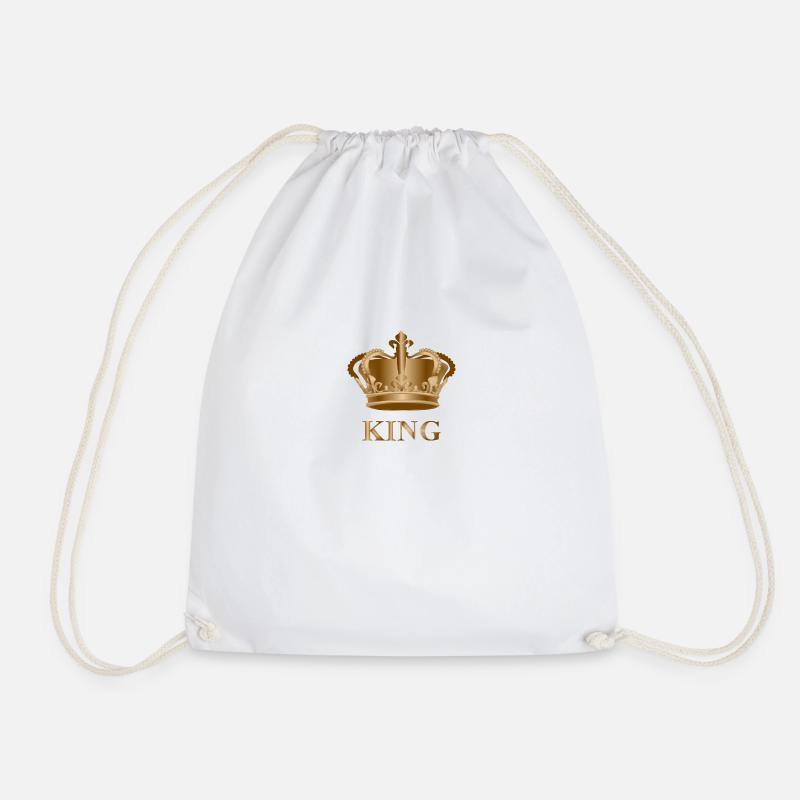 KING - Drawstring Bag - white