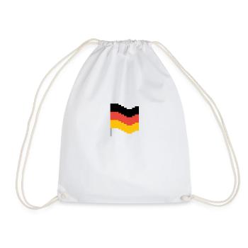 Drapeau de l'Allemagne en pixel art - Sac de sport léger - blanc - Devant