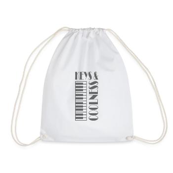 Piano Musician Keys & Coolness Piano - Drawstring Bag - white - Front