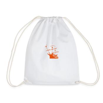 ship - Drawstring Bag - white - Front