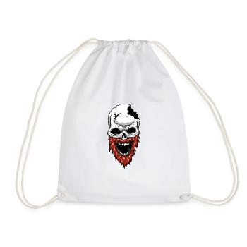 barbe de crâne - Sac de sport léger - blanc - Devant