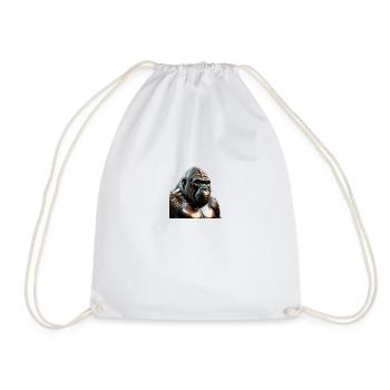 The Bronze Gorilla - Drawstring Bag - white - Front